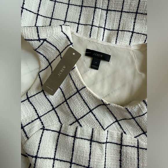 J. Crew White and Black Grid Midi Dress - Picture 8 of 8
